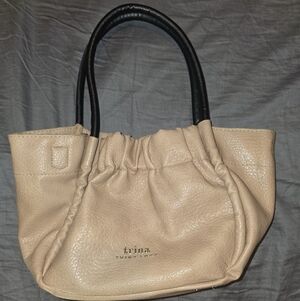 Trina Turk Elegant Tan Small Leather Handbag